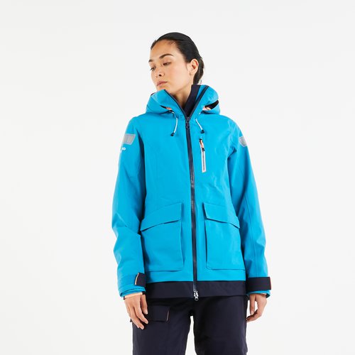 Tribord Regenjacke Segeln Damen wasserdicht 500 blau