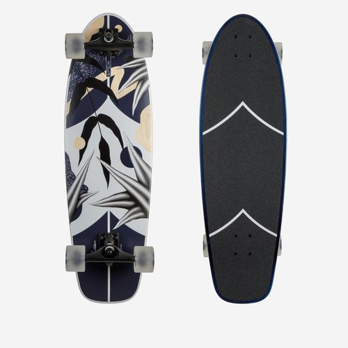 Oxelo Longboard Surf Cruiser Skateboard 33'' - Natura blau
