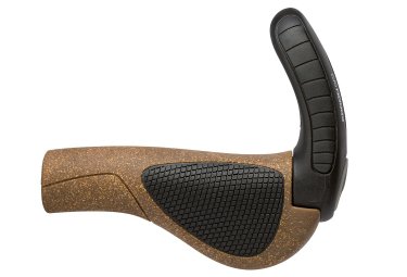 Ergon gp3 biokork griffe mit bar end brown black