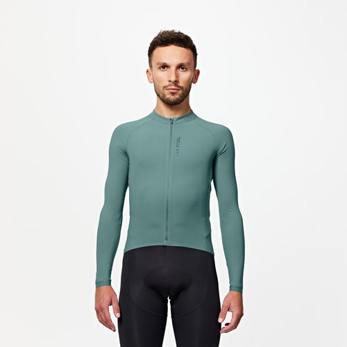 Van Rysel Herren langarm UV Schutz Sommer Rennrad Radtrikot - Racer Ultralight grün