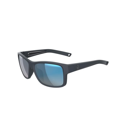 Tribord Sonnenbrille Segeln Damen/Herren schwimmfähig polarisierend 100 Grösse M dunkelgrau