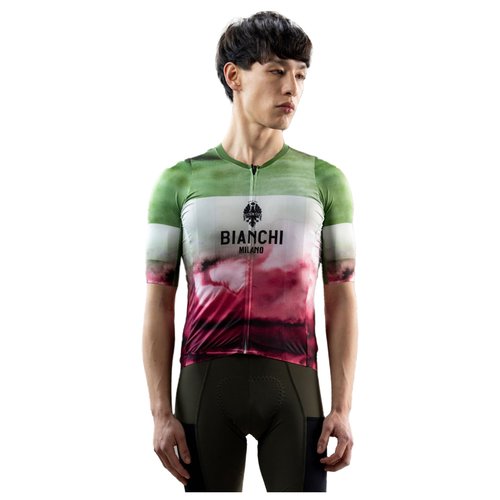 Bianchi Milano Tech Gravel Kurzarmtrikot, für Herren