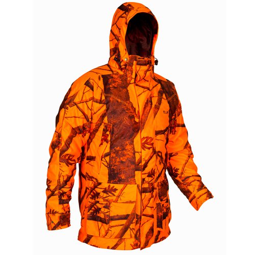 Solognac Jagd-Regenjacke warm wasserdicht 3-IN-1 300 camouflage orange