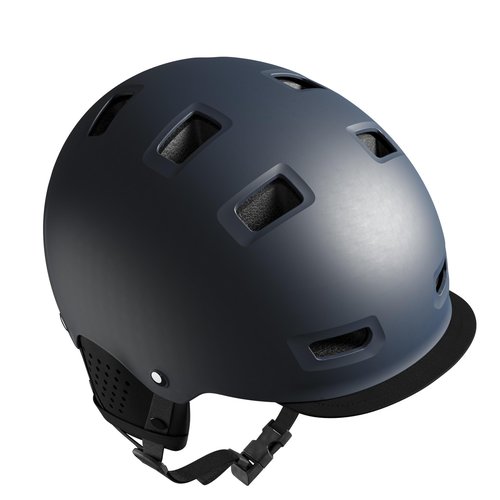 Btwin Fahrradhelm City Urban CBH 500 Bowl dunkelblau