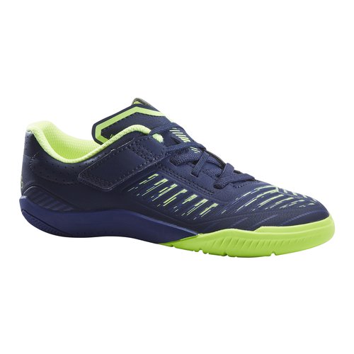 Kipsta Kinder Fussball Hallenschuhe Futsal mit Klettverschluss - Ginka 500 dunkelblau