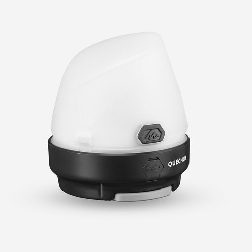 Quechua Campinglampe BL50 Dynamo aufladbar 50 Lumen blau
