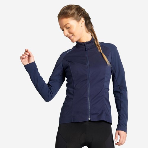 Rockrider Windjacke Fahrrad MTB Damen dunkelblau