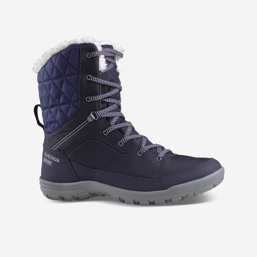 Quechua Winterschuhe Damen hoch warm wasserdicht Winterwandern - SH100 blau