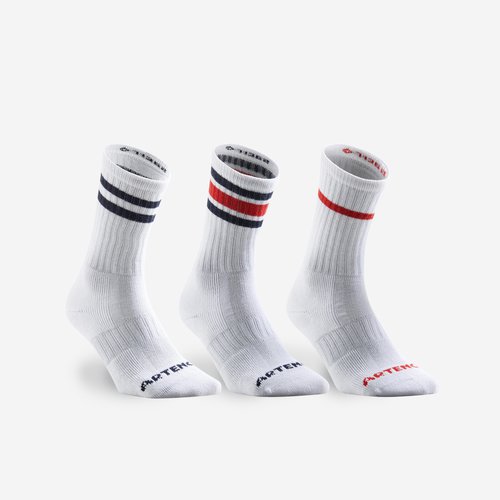 Decathlon Tennissocken High 3er Pack - RS500 weiß retro
