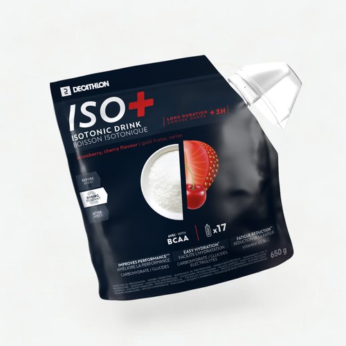 Decathlon Iso+-Getränkepulver 650 g Erdbeere/Kirsche