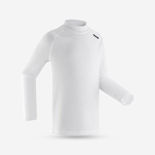 Wedze Skiunterwäsche Funktionsshirt Kinder - BL 100 weiss/ungefärbt