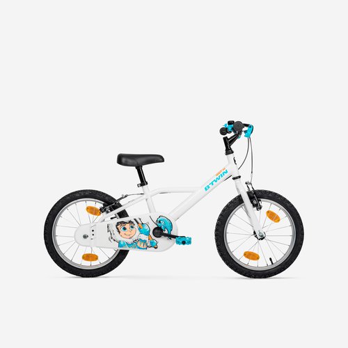 Btwin Kinderfahrrad 16 Zoll 100 Inuit weiß/blau