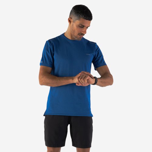 Kiprun Laufshirt kurzarm Herren atmungsaktiv - Run 500 Dry+ blau