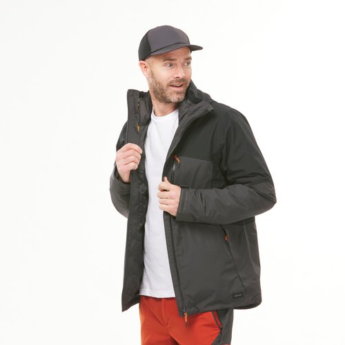 Forclaz 3-in-1-Jacke Herren bis -10 °C wasserdicht - MH500 Mountain grau