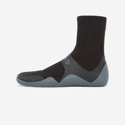 Olaian Neoprenschuhe Surfen Zip 500 3mm schwarz/grau