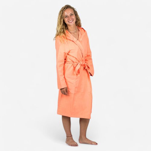 Nabaiji Bademantel Mikrofaser Damen kompakt - 500 koralle