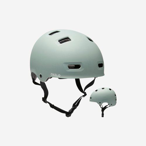 Oxelo Skaterhelm MF 500 light für Inliner Skateboard Scooter hellkhaki