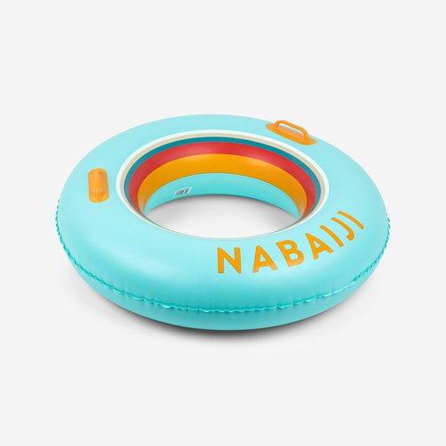 Nabaiji Schwimmring aufblasbar Erwachsene/Kinder mit Griffen 92 cm