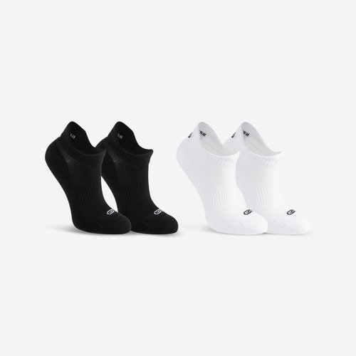 Kiprun Laufsocken Kinder Komfort 2er-Pack - Run 500 schwarz/weiss