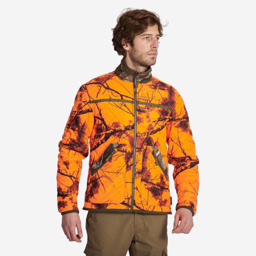 Solognac Jagdjacke Wendejacke Treemetic geräuscharm camouflage/orange