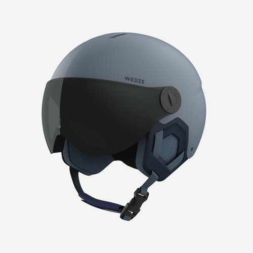 Wedze Skihelm mit Visier Kinder - H-KID 550 graublau