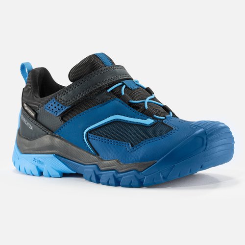 Quechua Wanderschuhe Kinder Gr. 28–34 wasserdicht Klettverschluss - Crossrock blau