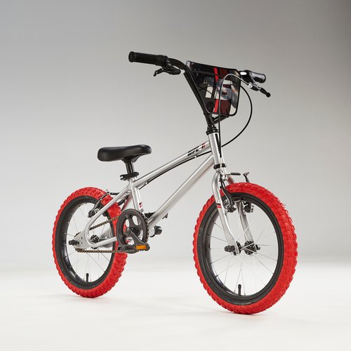 Btwin Kinderfahrrad 16 Zoll Wipe 500 grau