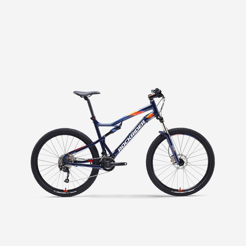 Rockrider Mountainbike ST 540 S Fully 27.5 Zoll Blau/Orange
