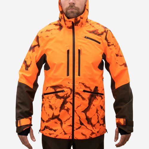 Solognac Jagdjacke/Regenjacke SUPERTRACK 900 light strapazierfähig orange