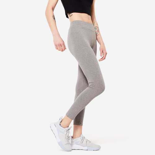 Domyos Leggings Slim Gym & Pilates Damen grau