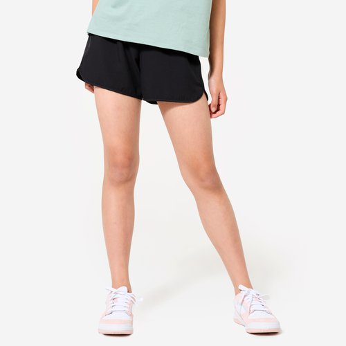 Domyos Shorts atmungsaktiv Kinder Mädchen - schwarz