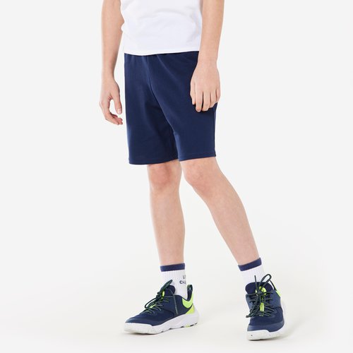 Domyos Shorts Basic Baumwolle Kinder marineblau