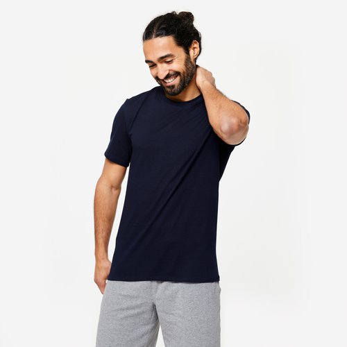 Domyos T-Shirt Herren Slim - 500 dunkelblau