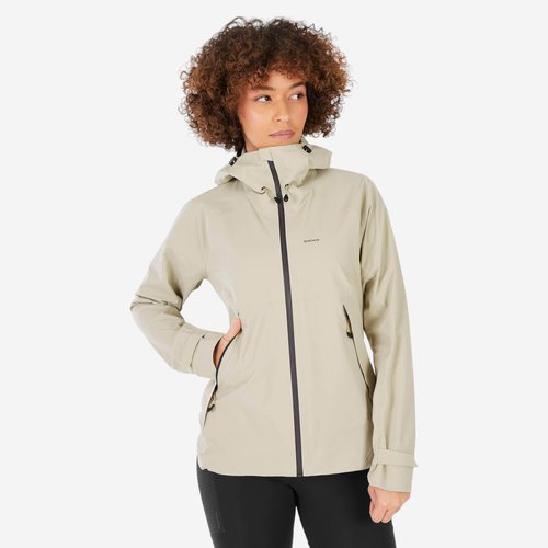 Quechua Regenjacke Damen wasserdicht Wandern - MH500 beige