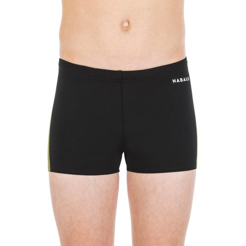 Nabaiji Badehose Boxer Jungen - 500 Fitib schwarz