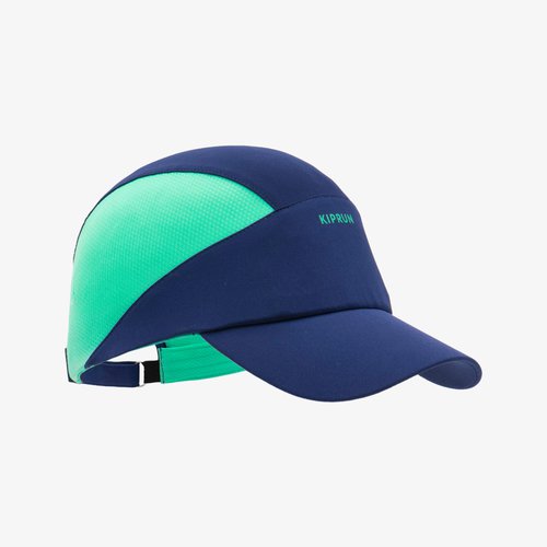 Kiprun Lauf-Cap Schirmmütze Kinder atmungsaktiv - Run Dry dunkelblau/grün