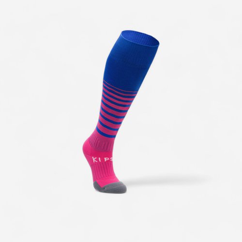 Kipsta Kinder Fußball Stutzen - Viralto blau/rosa