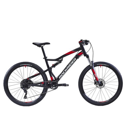 Rockrider Mountainbike ST 530 S Fully 27.5 Zoll Schwarz/Rot