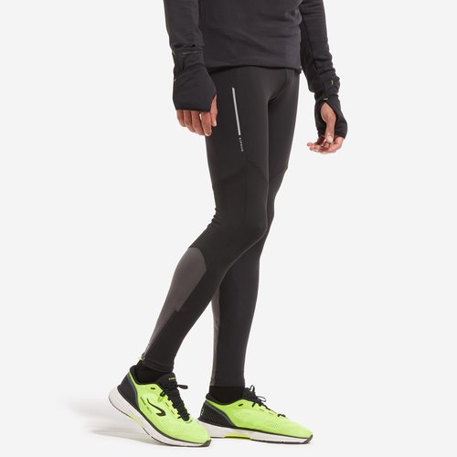 Kiprun Lauftights lang Herren - Run 500 Warm schwarz