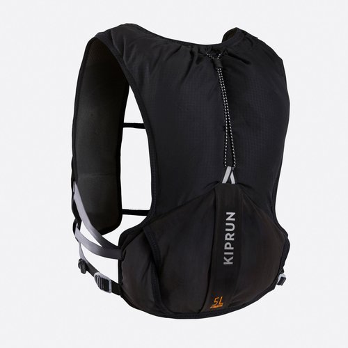 Kiprun Laufrucksack 5 l inkl. 1-l-Trinkblase Trailrunning - schwarz