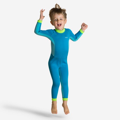 Nabaiji Schwimmanzug Neopren Baby/Kinder - Tiwarm blau/grün