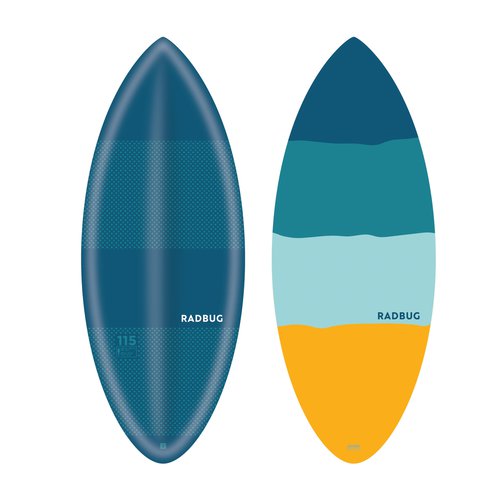 Radbug Skimboard Schaumstoff Kinder - 500 blau/gelb