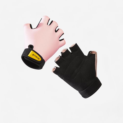 Btwin Fahrradhandschuhe Kinder rosa