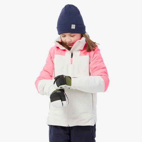 Wedze Skijacke Kinder warm wasserdicht - 900 Sport weiß/rosa