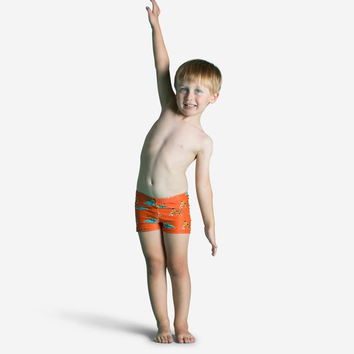 Nabaiji Badehose Boxer Baby Kinder - bedruckt Tiger dunkelorange