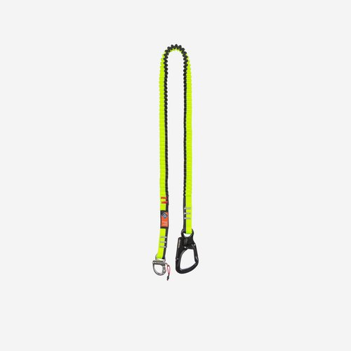 Tribord Sicherheitsgurt Lifeline Segeln  Ein-Hand-Karabiner 2 m neongelb/schwarz