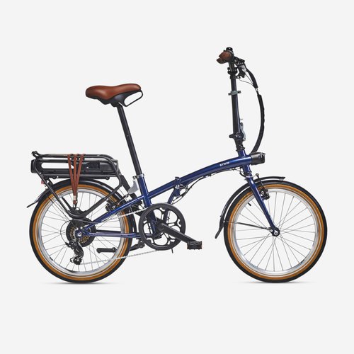 Btwin E-Bike Faltrad Klapprad 20 Zoll E-Fold 500 blau