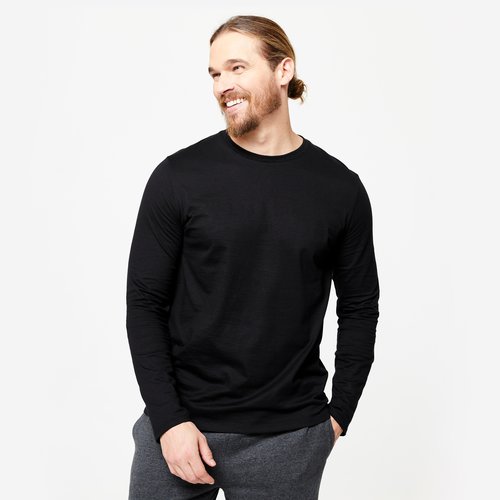 Domyos Langarmshirt Herren - 100 schwarz