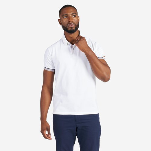 Tribord Poloshirt Segeln Herren kurzarm - 100 weiss/grau