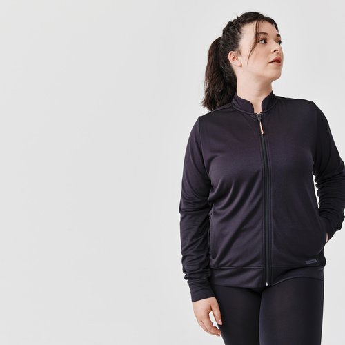 Kalenji Laufjacke Damen atmungsaktiv - Run 100 Dry schwarz
